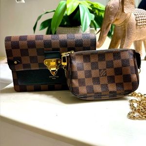 Louis Vuitton Chain Strap purse & Matching Coin purse